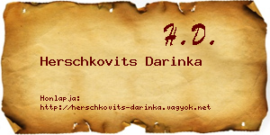 Herschkovits Darinka névjegykártya